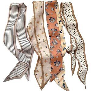 4Pcs Hair Scarf for Women, Fashion Boho Headband Scarf Accessory, 35" x 2.36"